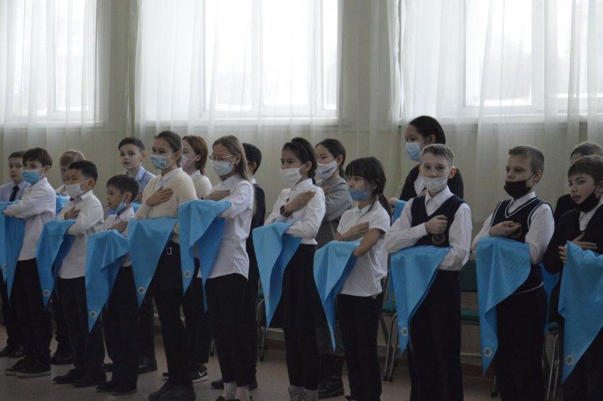 Посвящение лицеистов нашей школы в РДЮО «Жас Улан»