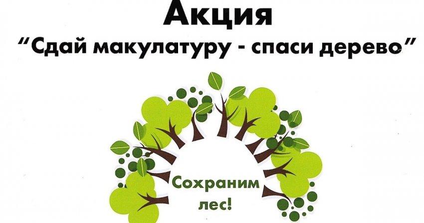 Сдай макулатуру-спаси дерево!